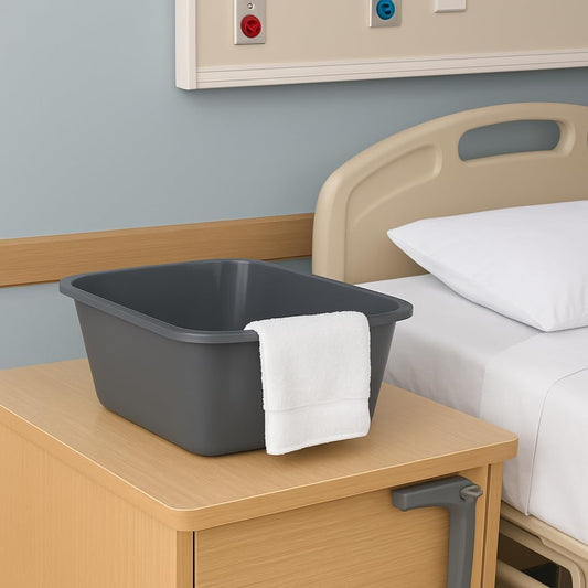 Vakly Plastic Wash Basin, 7 Qt, Rectangular, Graduated, 20 Pack