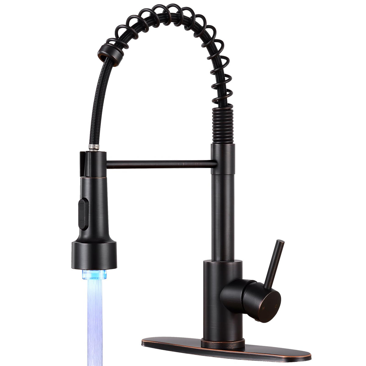 Kitchen Faucet with Pull Down Sprayer, Brushed Nickel