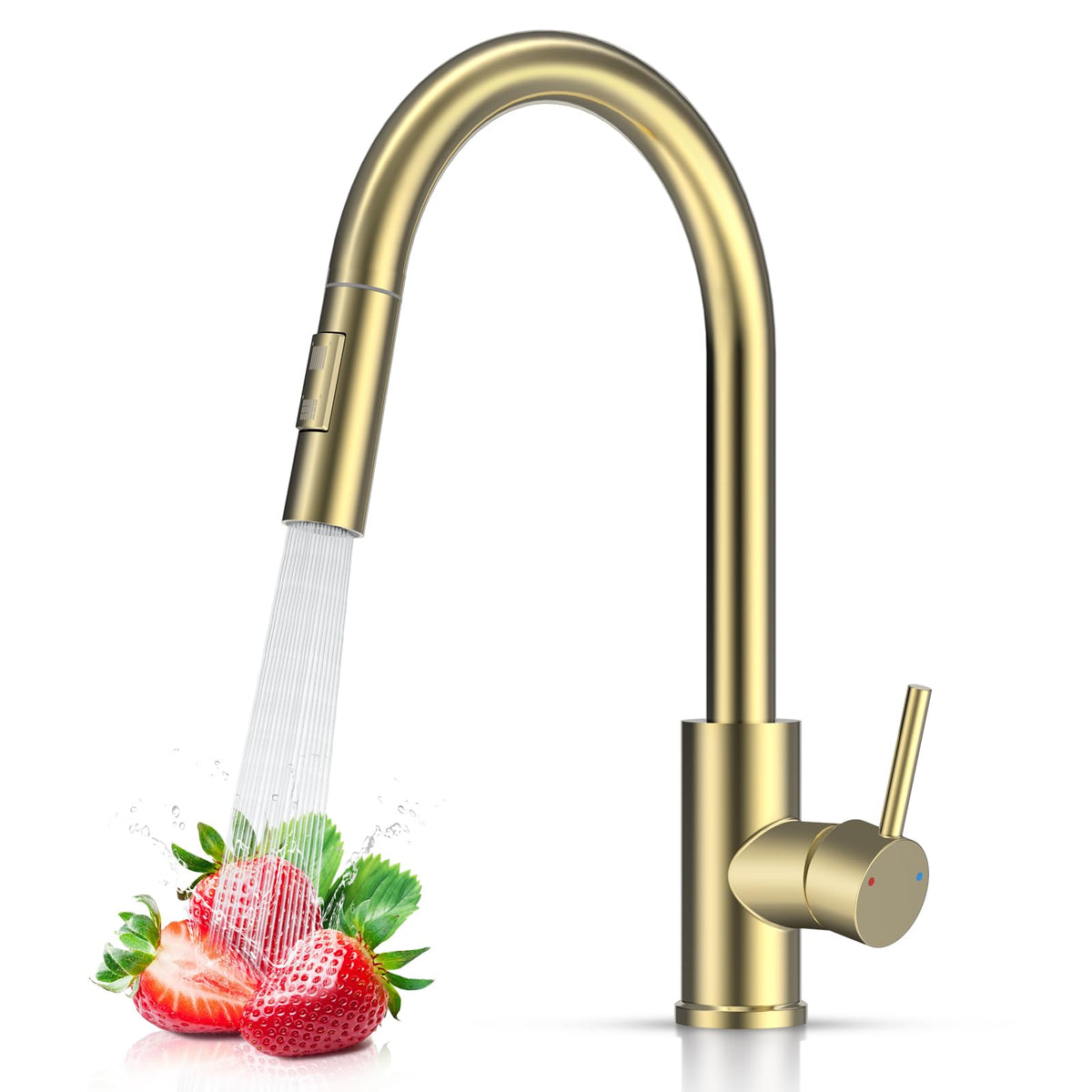 FEELSO Kitchen Faucet with Pull Down Sprayer Stainless Steel Brushed Nickel
