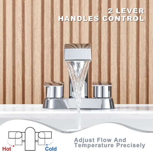 Ultimate Unicorn Waterfall Bathroom Faucet for Sink Chrome 4 Inch