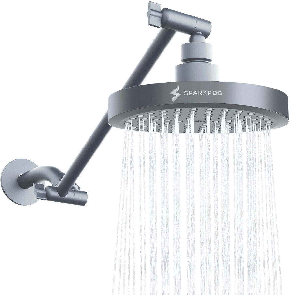 SparkPod 6" Round Rain Shower Head with 11" Shower Arm