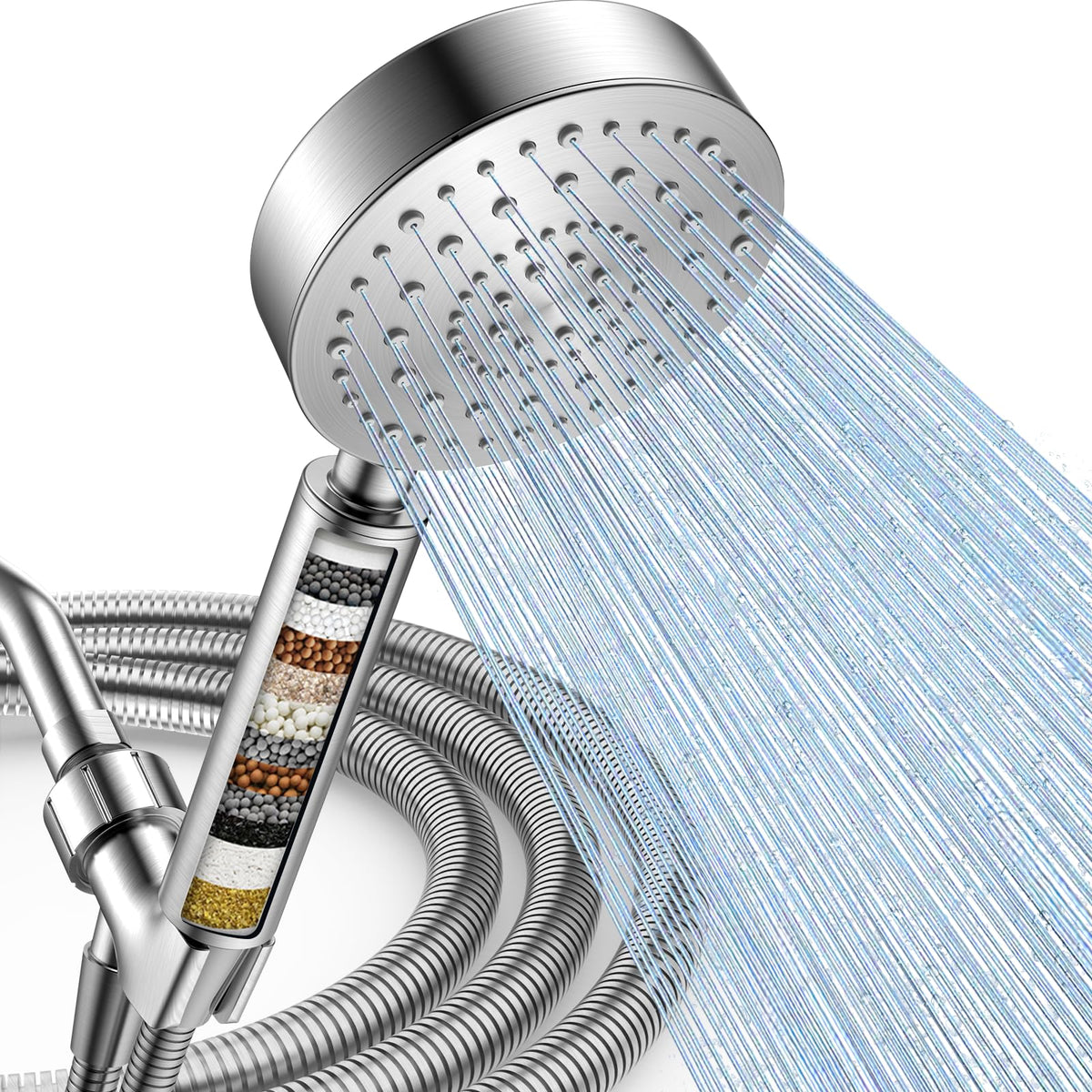 FEELSO Filtered Shower Head with Handheld, High Pressure Shower Filter Head