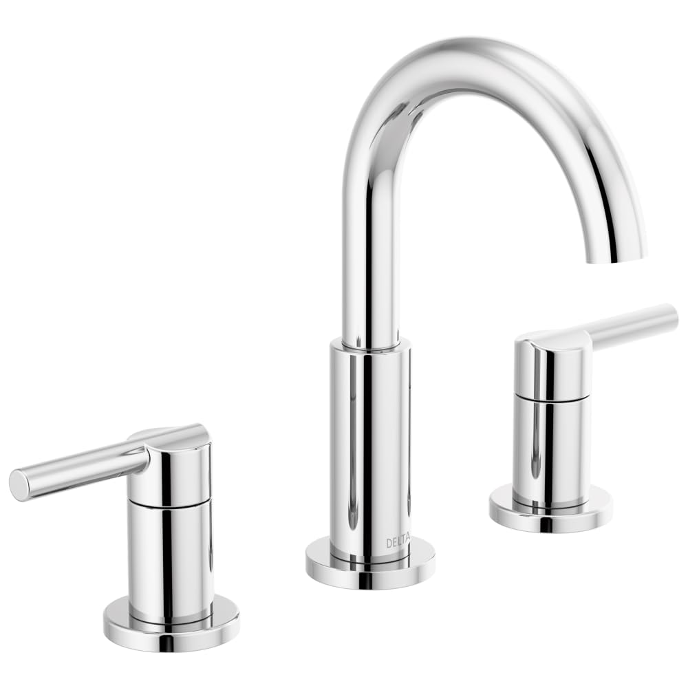 Delta Nicoli Brushed Gold Faucet 3 Hole, 8 Inch Widespread Bathroom Sink Faucet for Vanity, Push-Pop Drain Assembly, Champagne Bronze 35749LF-CZ