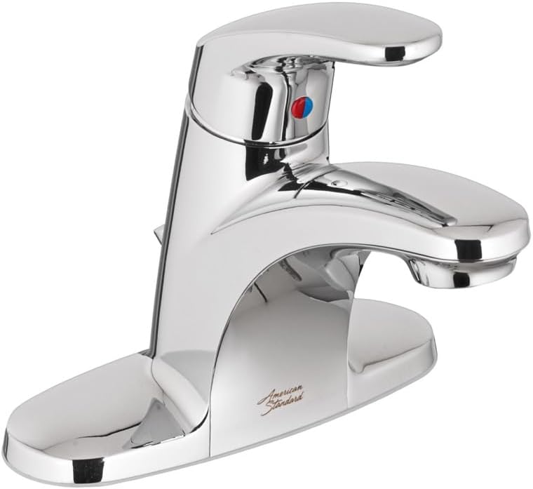 American Standard Colony Pro Single-Handle Bathroom Sink Faucet with Metal Drain, 1.2 GPM, Polished Chrome 7075000.002