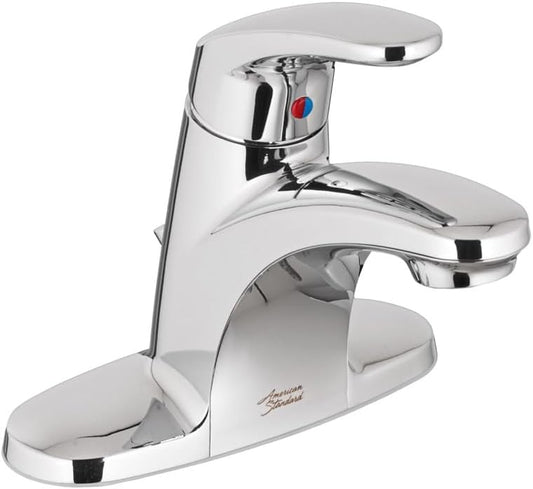 American Standard Colony Pro Single-Handle Bathroom Sink Faucet with Metal Drain, 1.2 GPM, Polished Chrome 7075000.002
