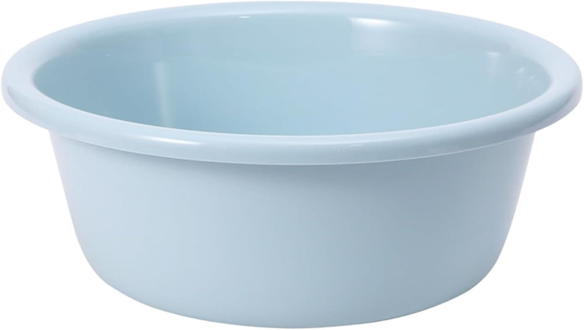 Round Plastic Basin for Washing, Portable Vegetable Fruit Dish Tub, Household Wash Basin Thickened, Multi Purpose Stackable Washtub for Face Cleansing, 29.5x10cm Blue Dishpan