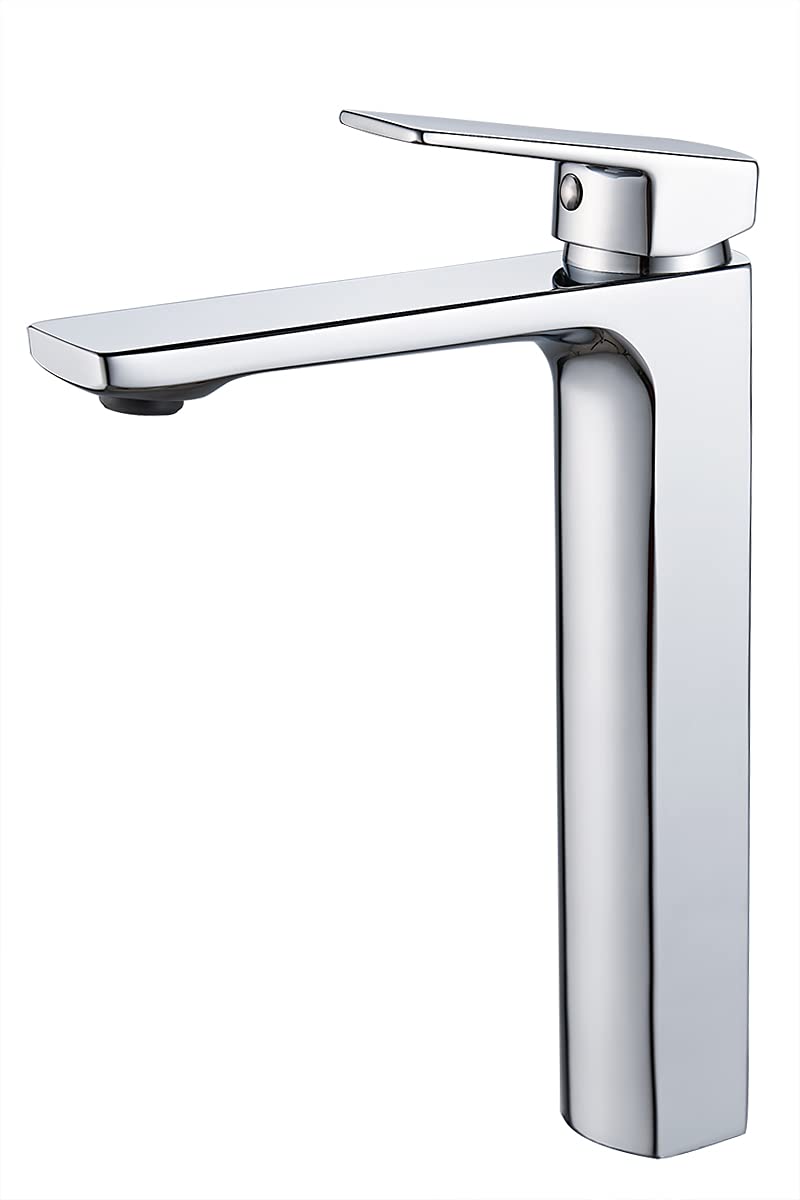 VOTON Chrome Bathroom Faucet Single Handle Bathroom Sink Faucet Lavatory Vanity Faucet with Pop Up Drain & Water Supply Lines