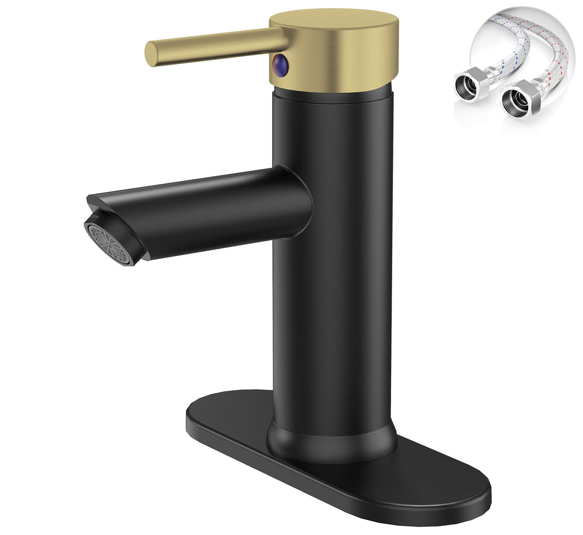 Bathroom Faucet for 1 or 3 Holes, Brass, Chrome