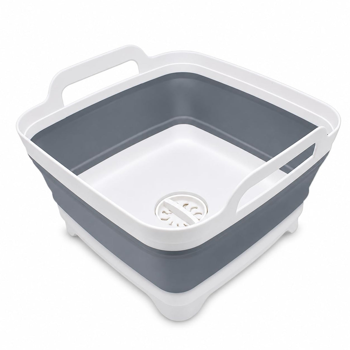 Collapsible Dish Basin with Drain Plug, Foldable Wash Basin 2.4 Gal (9L)