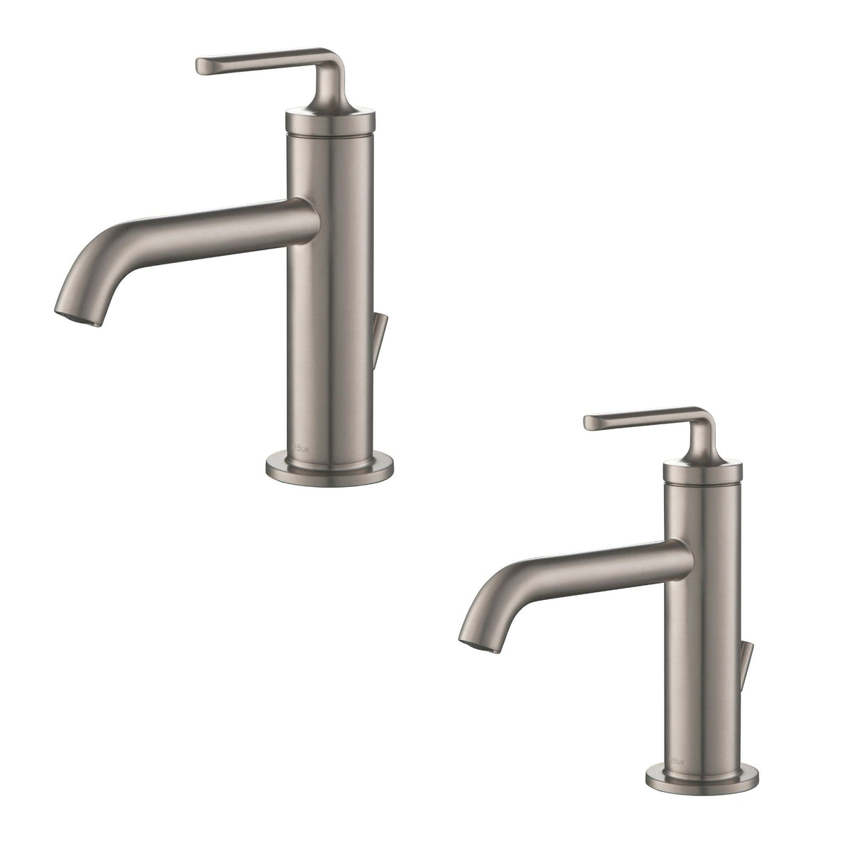 KRAUS Ramus Single Handle Vessel Sink Bathroom Faucet with Pop-Up Drain in Brushed Gold, KVF-1220BG