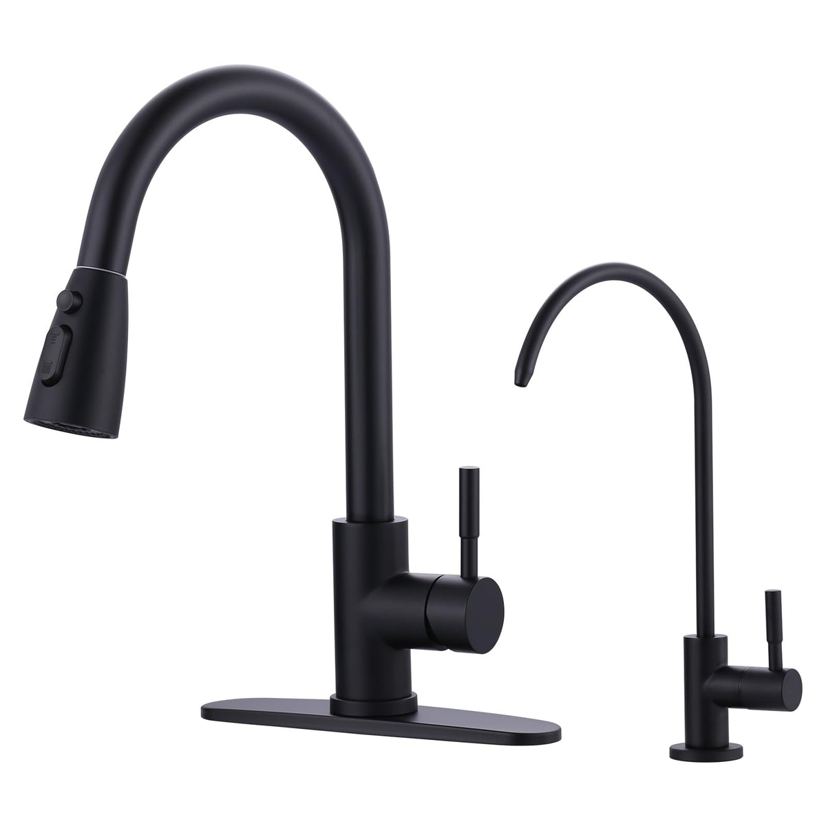 WOWOW Kitchen Faucet with Soap Dispenser: 304 Stainless Steel Kitchen Sink Faucet with Pull Down Sprayer 3 Modes, Single Handle High Arc Mixer Taps for Sink, RV, Laundry, Bar (Brushed Nickel)