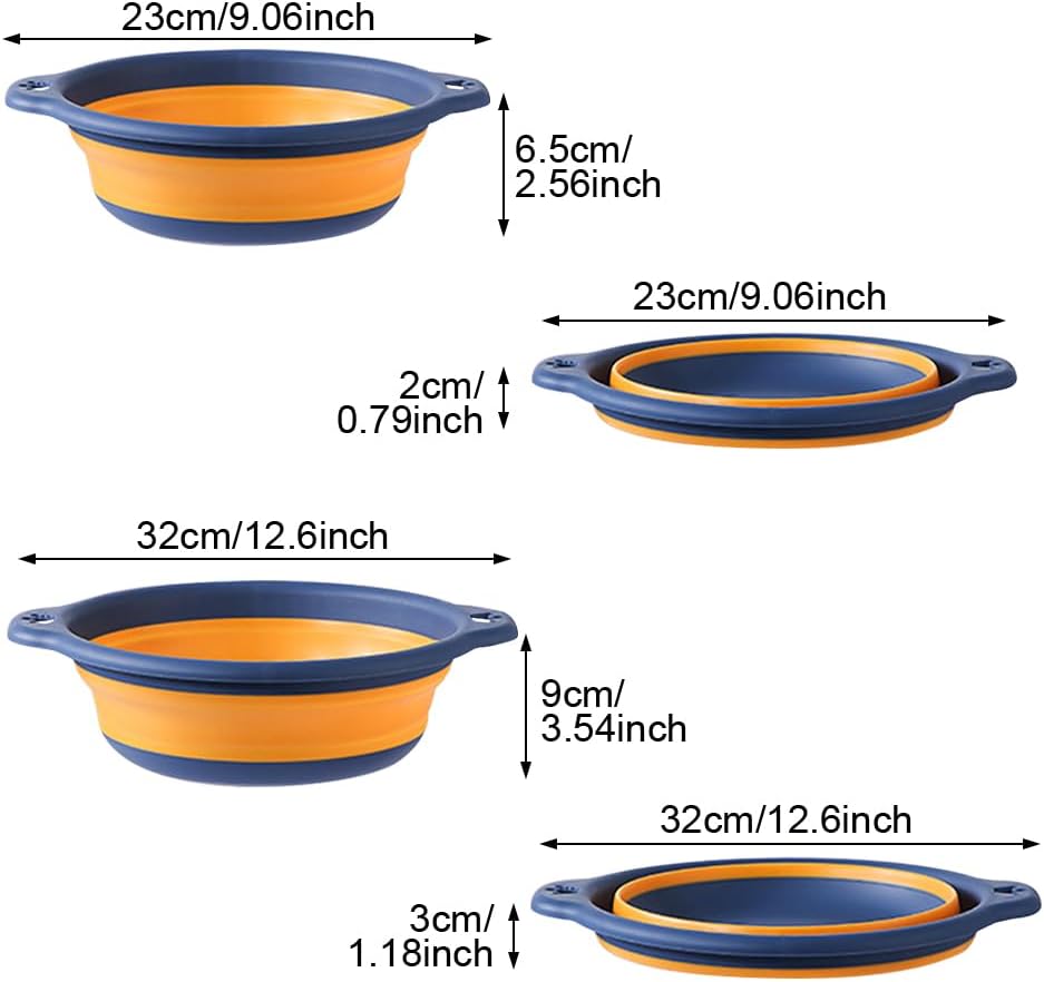 Collapsible Round Wash Basin Bucket with Hook, Light Blue, M (12 inch)
