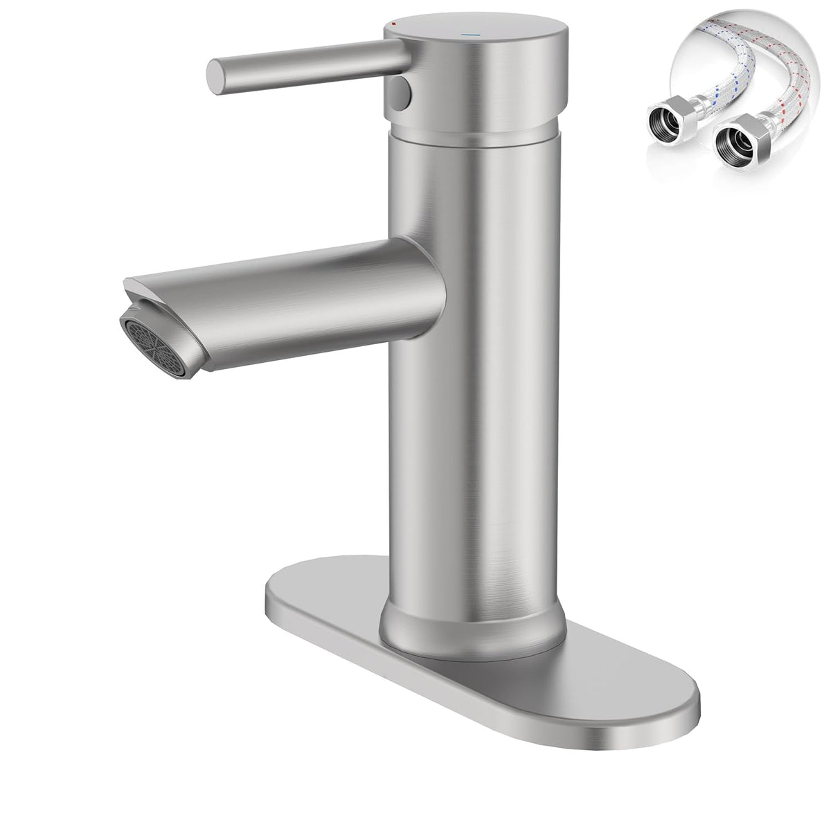 Bathroom Faucet for 1 or 3 Holes, Brass, Chrome