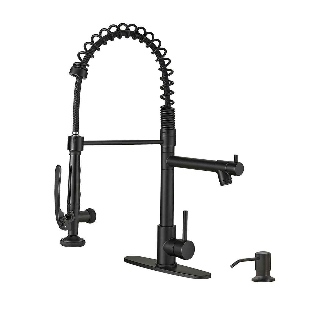 Fapully Black Kitchen Faucet,Commercial Pull Down Kitchen Sink Faucet