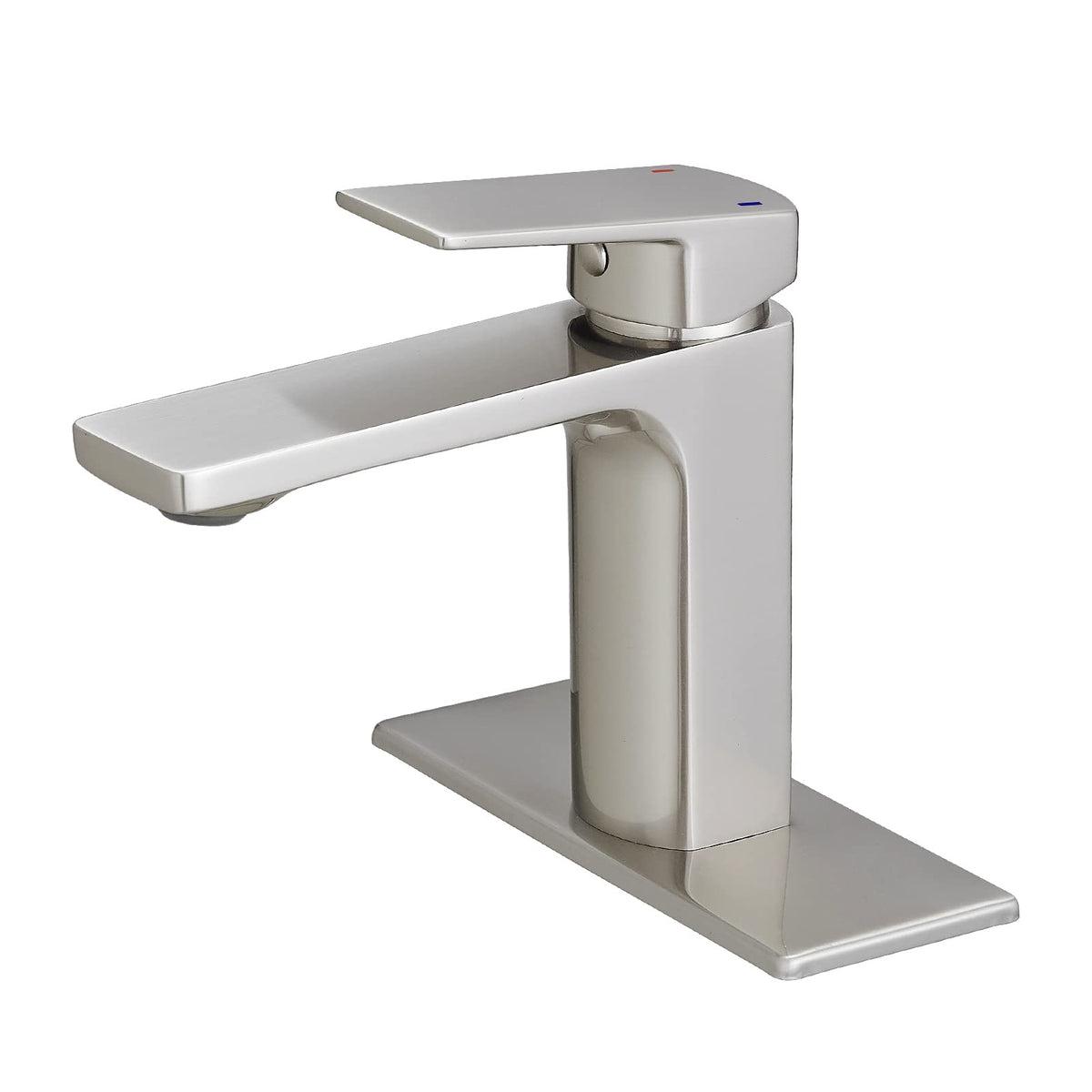 VOTON Chrome Bathroom Faucet Single Handle Bathroom Sink Faucet Lavatory Vanity Faucet with Pop Up Drain & Water Supply Lines