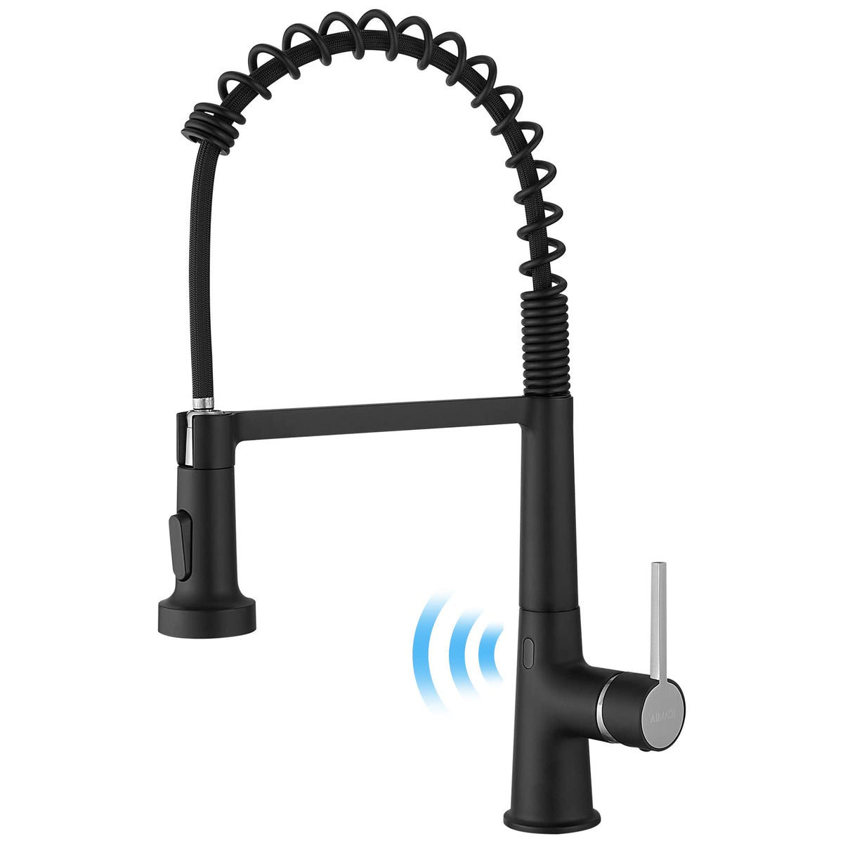 AIMADI Modern Kitchen Faucet Pull Down Sprayer,Stainless Steel Single Handle Kitchen Sink Faucet with LED Light,Brushed Nickel