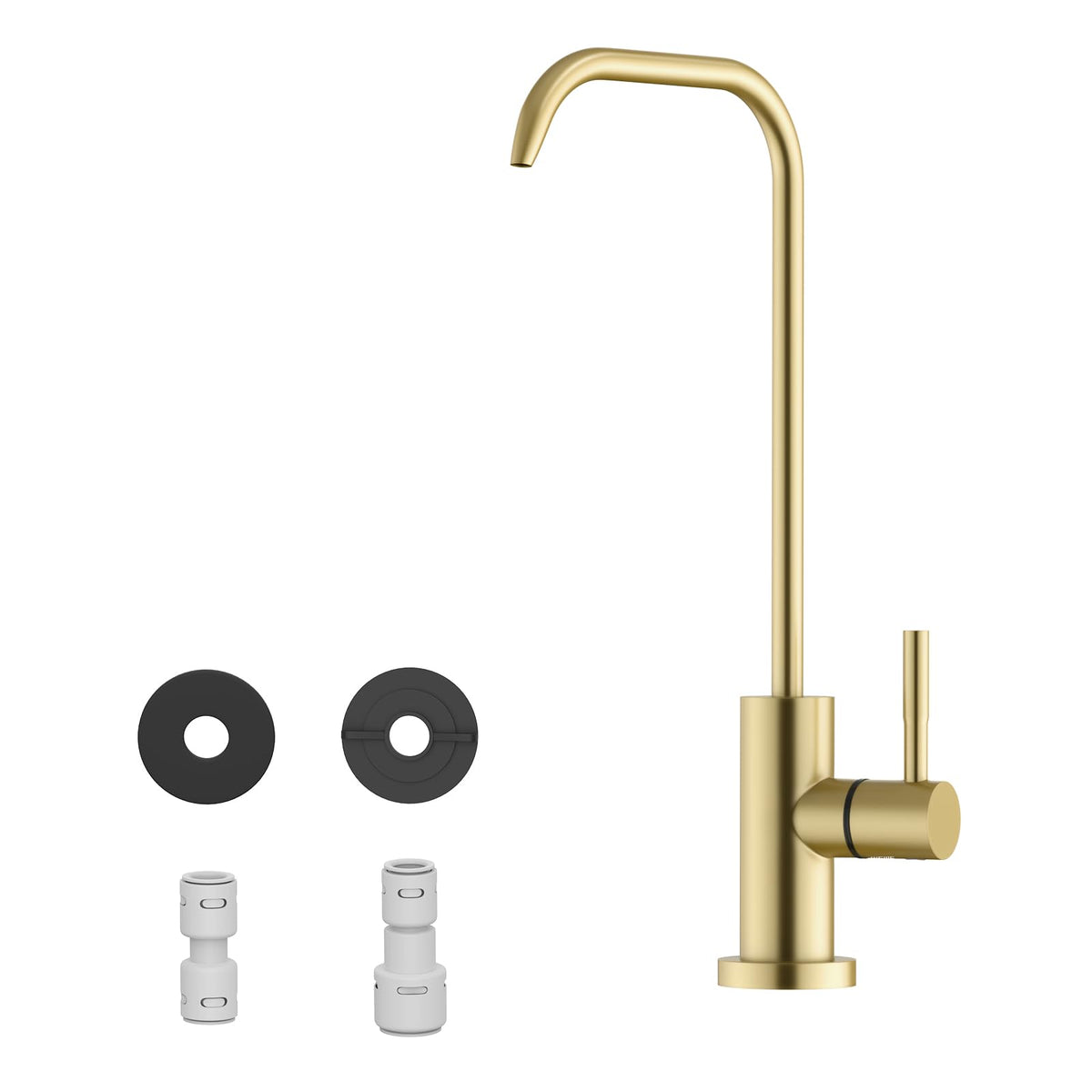 WEWE High-Arc Pull-Down Kitchen Faucet, Brushed Nickel, 3-Mode Sprayer