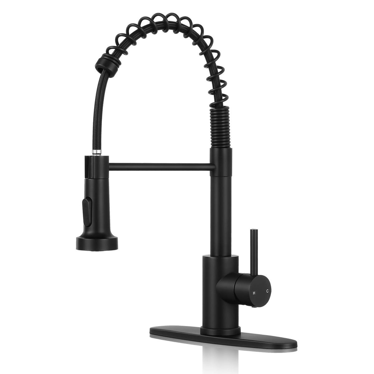Kitchen Faucet with Pull Down Sprayer, Brushed Nickel