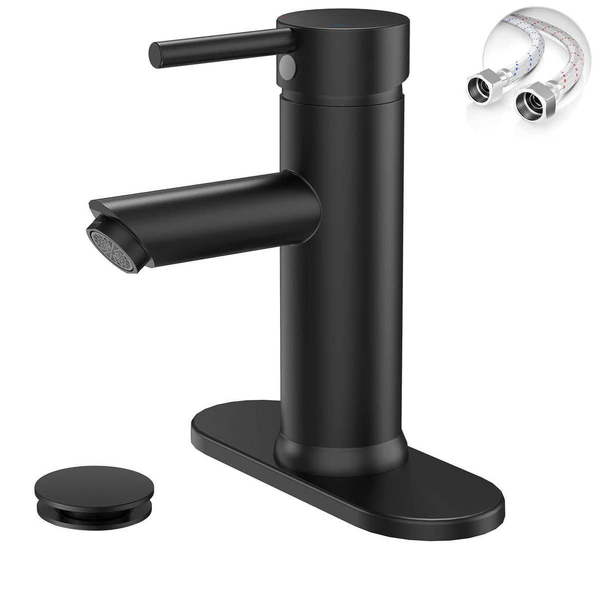Bathroom Faucet for 1 or 3 Holes, Brass, Chrome