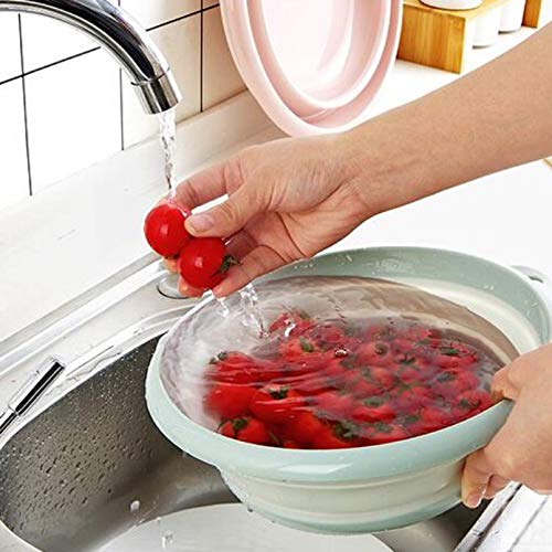 Outdoor Camping Travel Folding Wash Basin Kitchen Plastic Collapsible Dish Tub Unbreakable and Space Saving(2#)