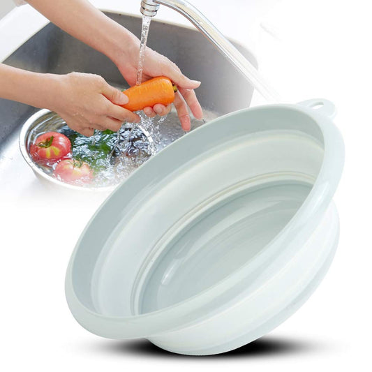 Outdoor Camping Travel Folding Wash Basin Kitchen Plastic Collapsible Dish Tub Unbreakable and Space Saving(2#)