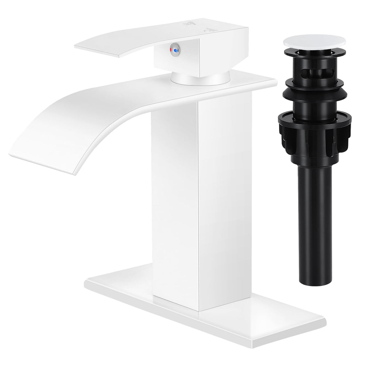 Bathroom Faucet Brushed Nickel Waterfall Single Handle Vanity Faucet