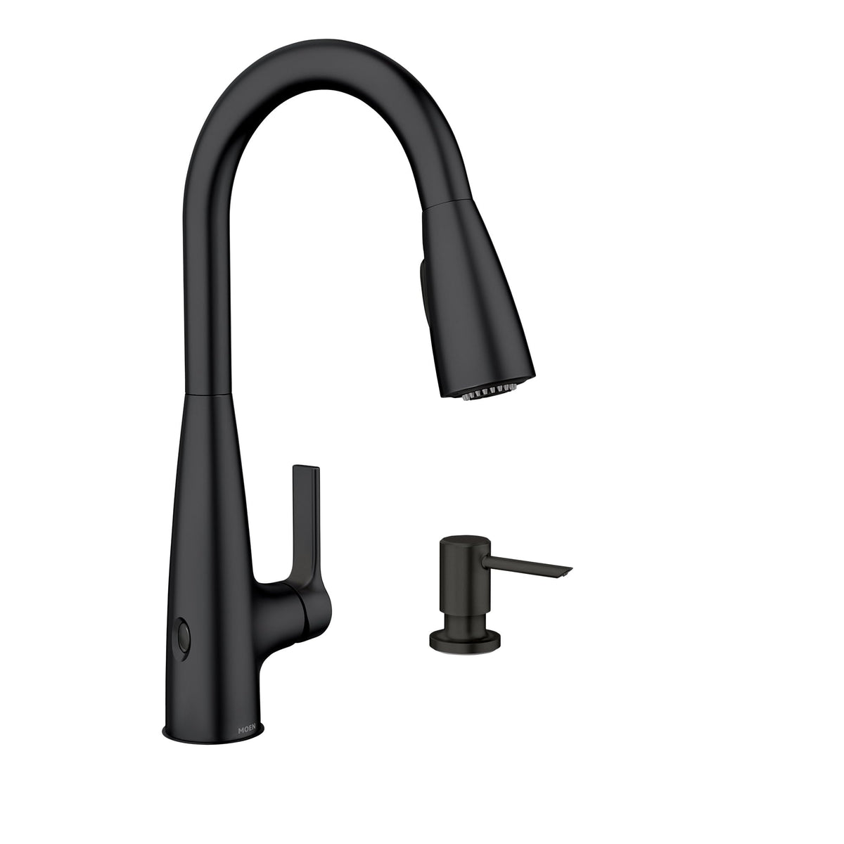 Moen Haelyn Spot Resist Stainless Single-Handle Pull-Down Sprayer Kitchen Faucet Featuring Power Boost for a Faster Clean, Soap Dispenser Included, 87627SRS