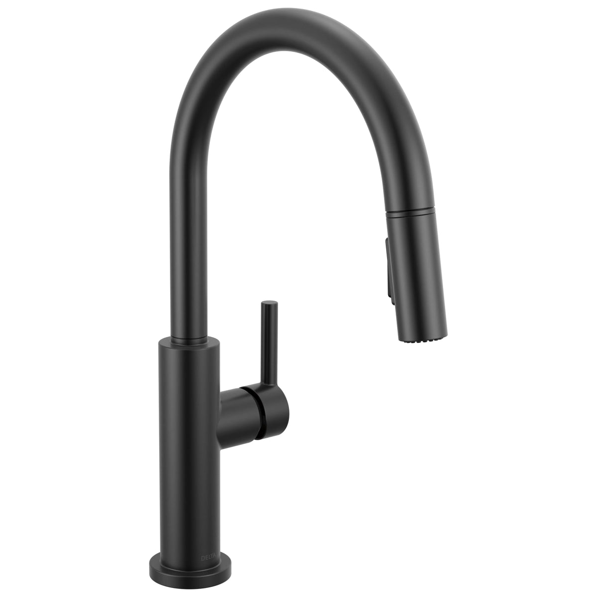 Delta Nicoli Brushed Nickel Kitchen Faucet with Pull Down Sprayer, Modern Single Hole Kitchen Sink Faucet, Single Handle, Stainless Steel 19867LF-SS