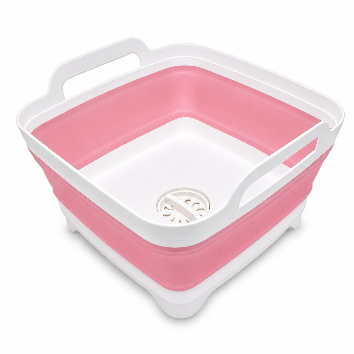 Collapsible Dish Basin with Drain Plug, Foldable Wash Basin 2.4 Gal (9L)