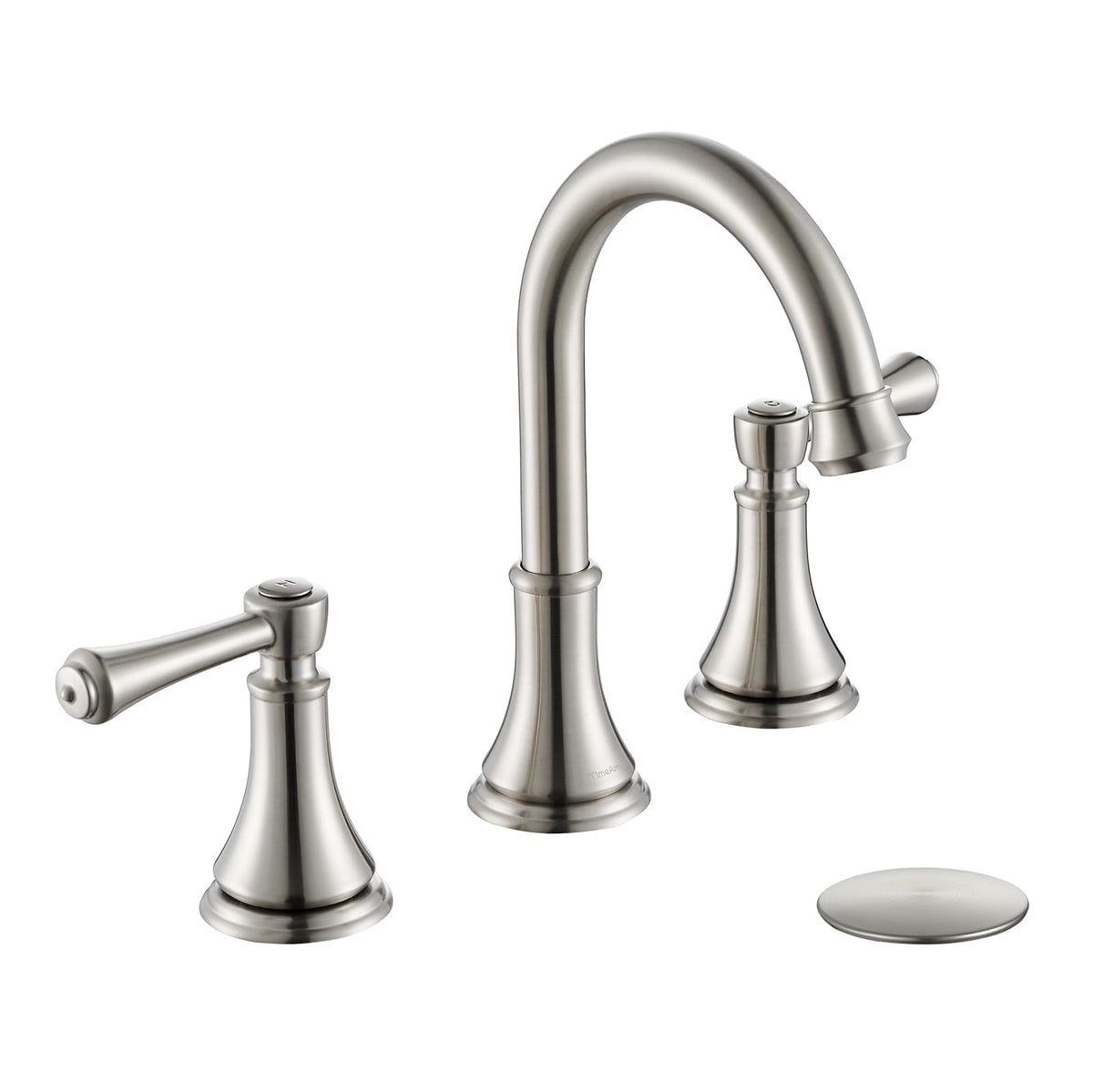 TimeArrow Chrome Widespread Bathroom Sink Faucet 3 Holes with Pop-Up Drain