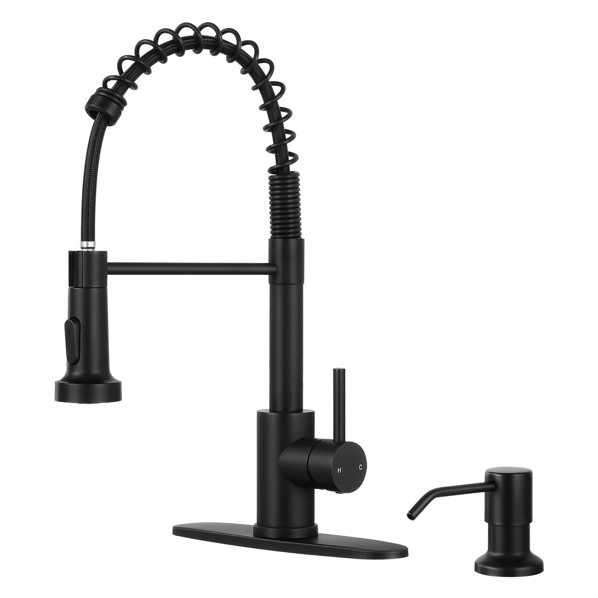 Kitchen Faucet with Pull Down Sprayer, Brushed Nickel