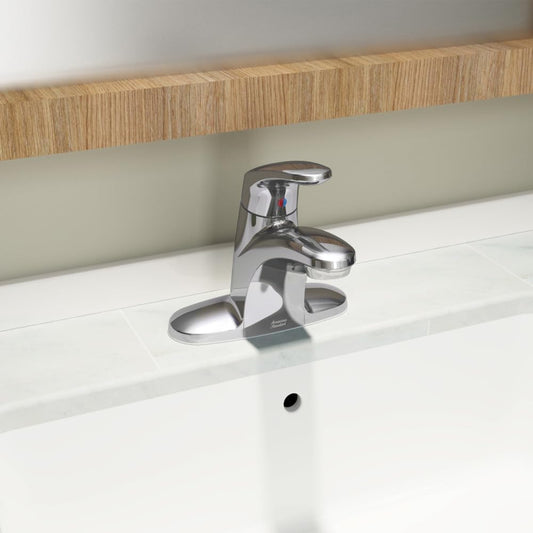 American Standard Colony Pro Single-Handle Bathroom Sink Faucet with Metal Drain, 1.2 GPM, Polished Chrome 7075000.002
