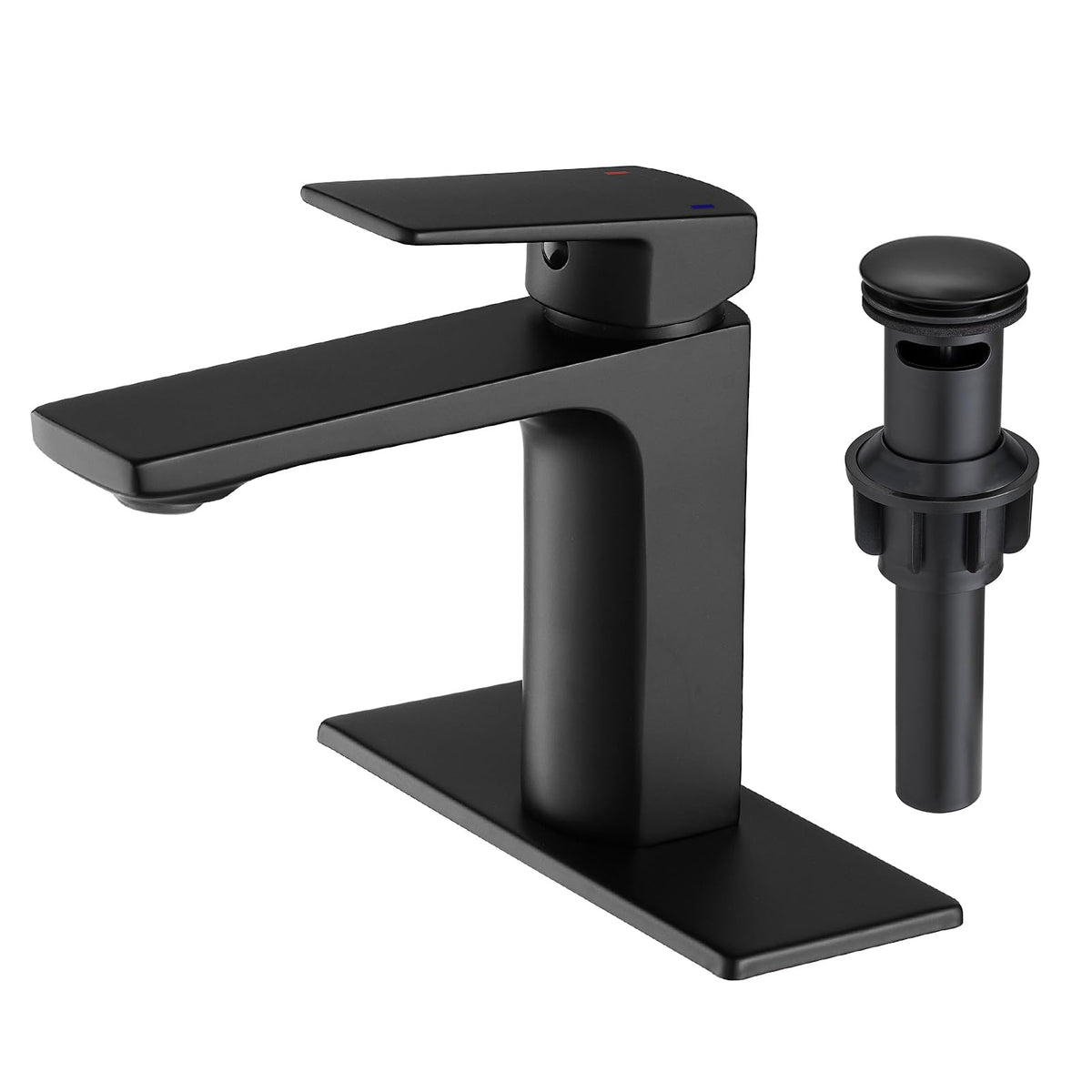 VOTON Chrome Bathroom Faucet Single Handle Bathroom Sink Faucet Lavatory Vanity Faucet with Pop Up Drain & Water Supply Lines