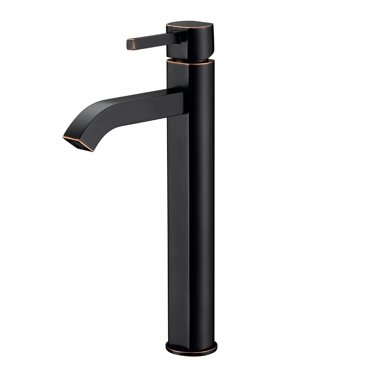 KRAUS Ramus Single Handle Vessel Sink Bathroom Faucet with Pop-Up Drain in Brushed Gold, KVF-1220BG