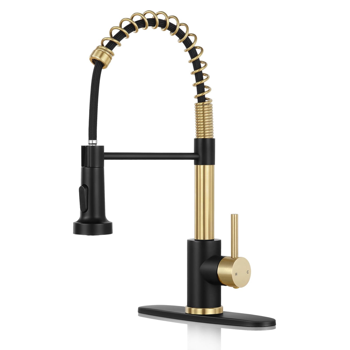Kitchen Faucet with Pull Down Sprayer, Brushed Nickel