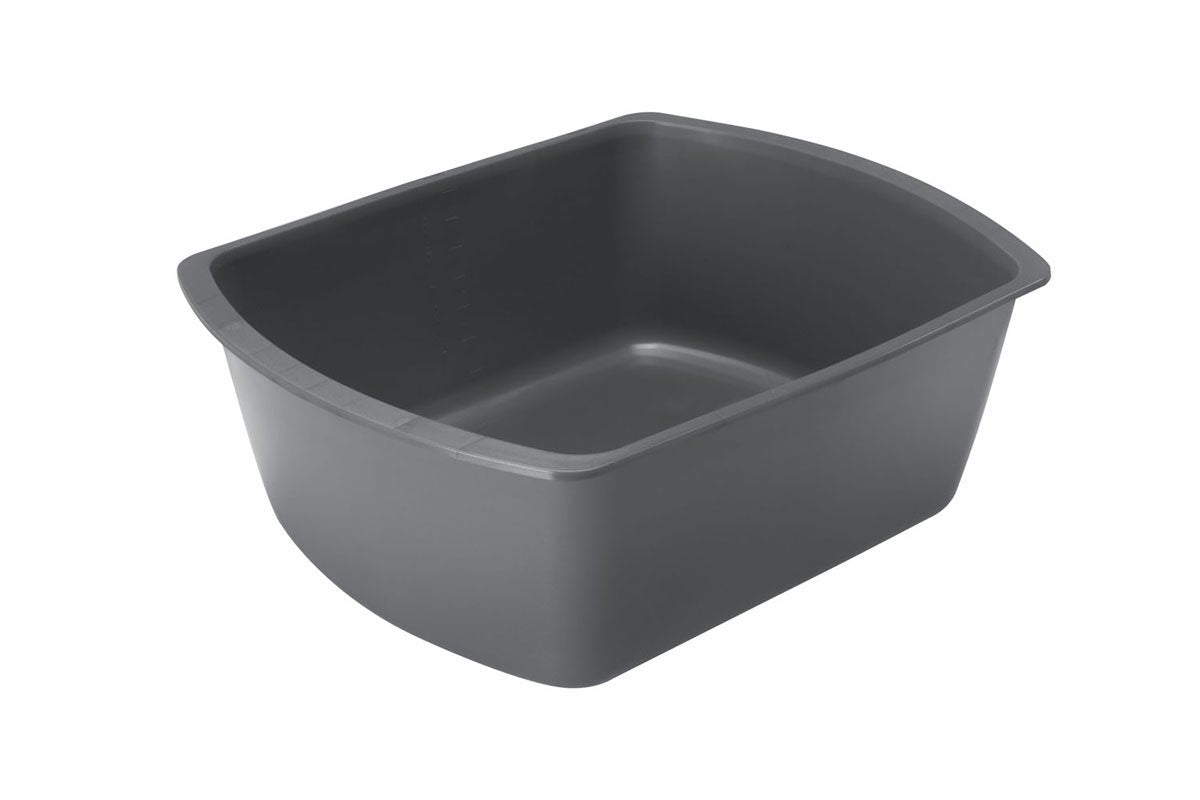 Rectangular Washbasin, 6 qt., Graphite, 9.5"L x 12.75"W x 4.5"H,1,Each,DYND80347H