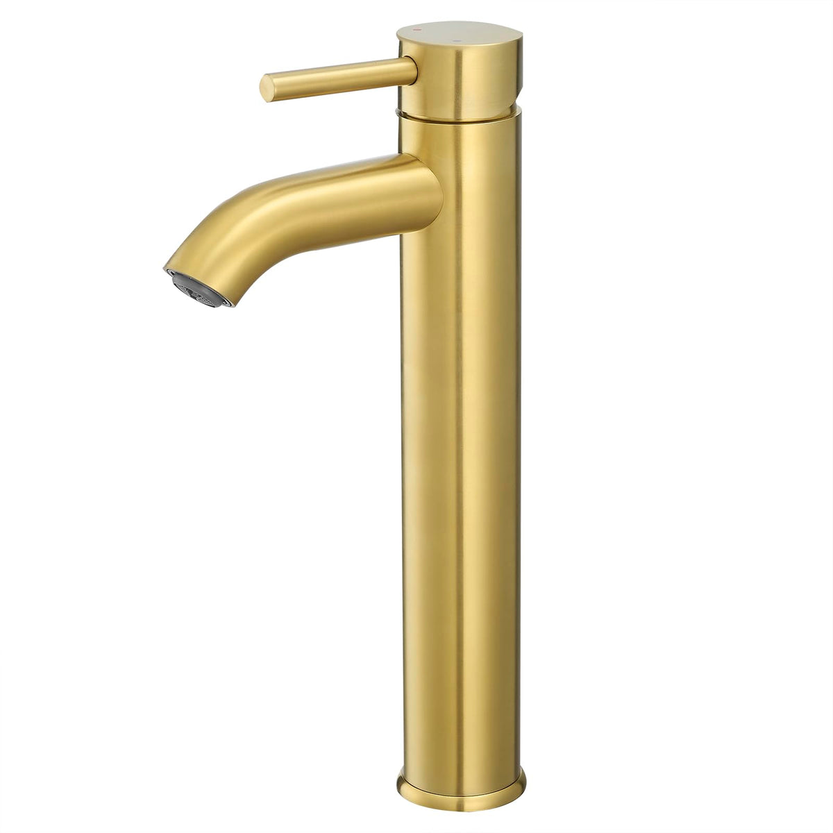 Bathroom Faucet Brushed Nickel Modern Single Hole Bathroom Sink Faucet with Single Handle Suitable for 1 or 3 Holes,Supply Deck Plate and Hose