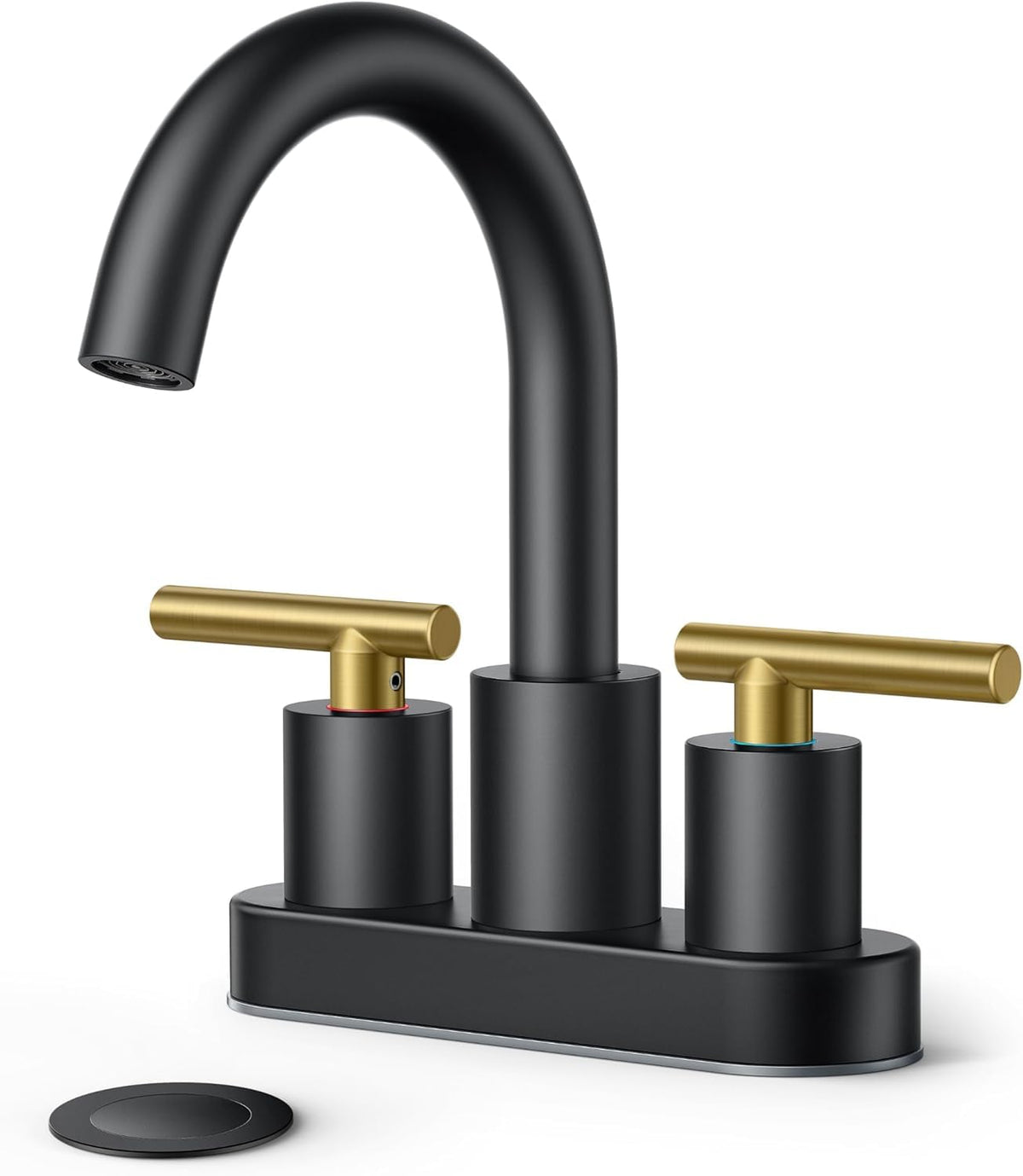 FORIOUS 8 Inch Brushed Gold Bathroom Faucet 3 Hole, Widespread Gold Faucet