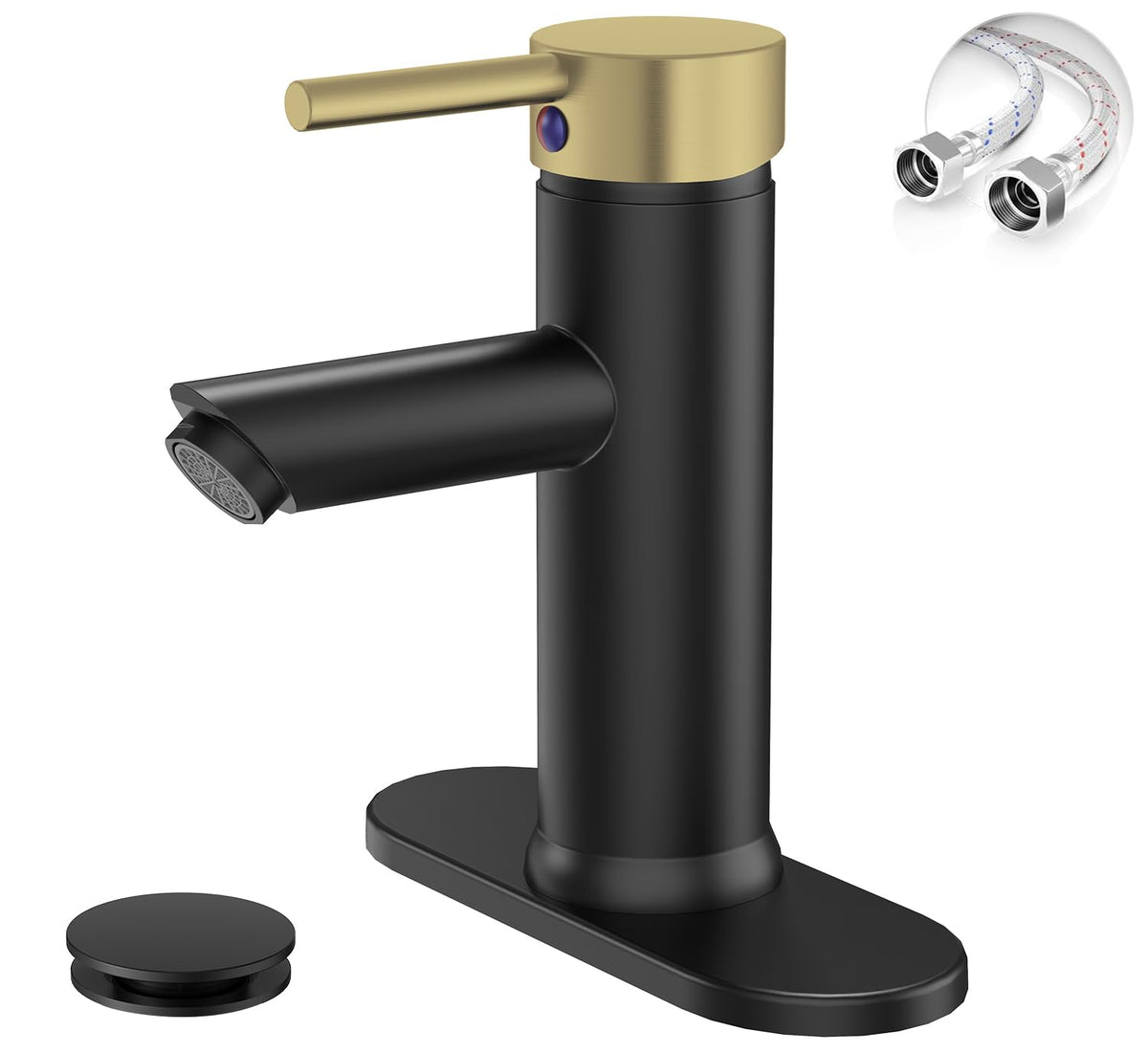 Bathroom Faucet for 1 or 3 Holes, Brass, Chrome