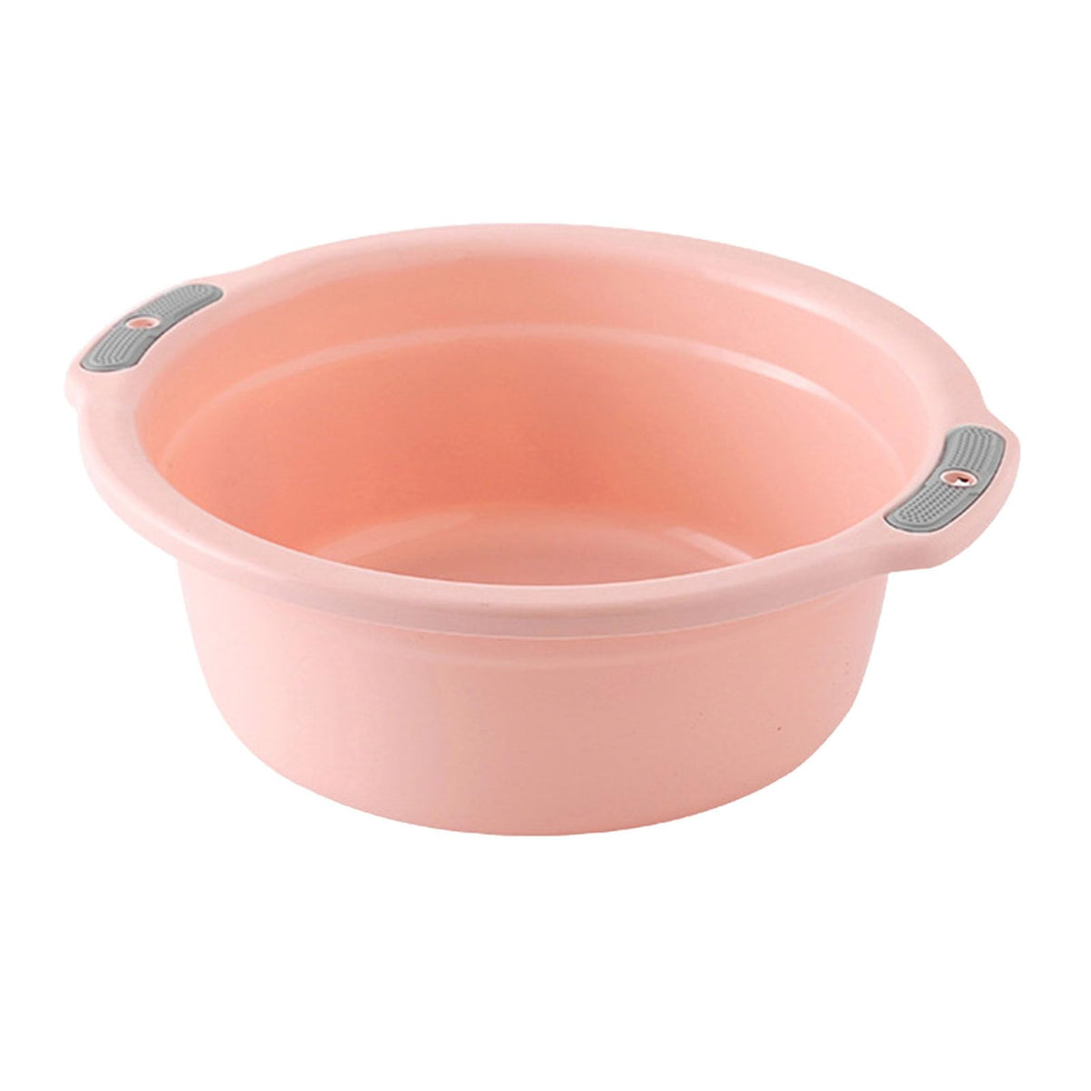 Plastic Washing Basin Multipurpose Adult Foot Washbasin Tub with Double Handles for Home Bathroom (Medium‑Peach Pink)