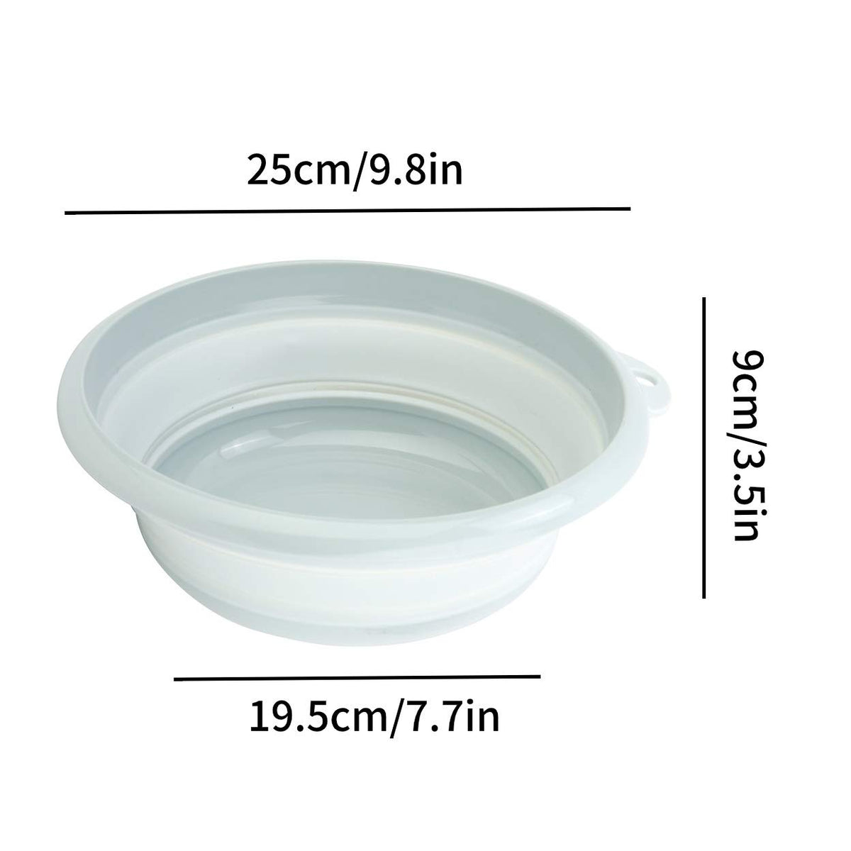 Outdoor Camping Travel Folding Wash Basin Kitchen Plastic Collapsible Dish Tub Unbreakable and Space Saving(2#)