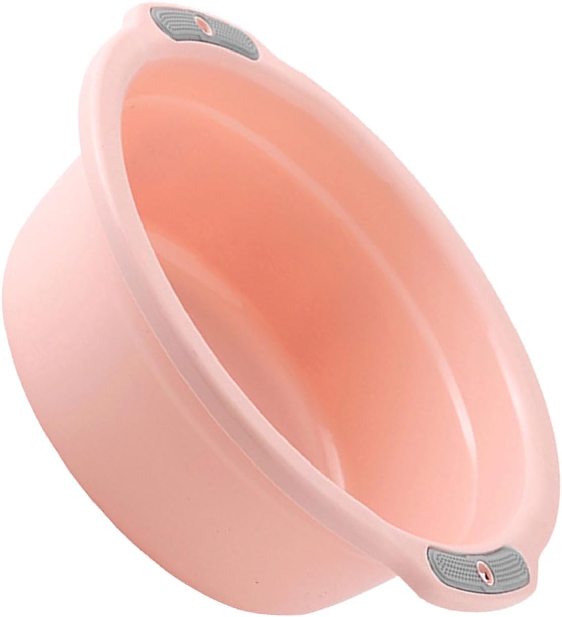 Plastic Washing Basin Multipurpose Adult Foot Washbasin Tub with Double Handles for Home Bathroom (Medium‑Peach Pink)
