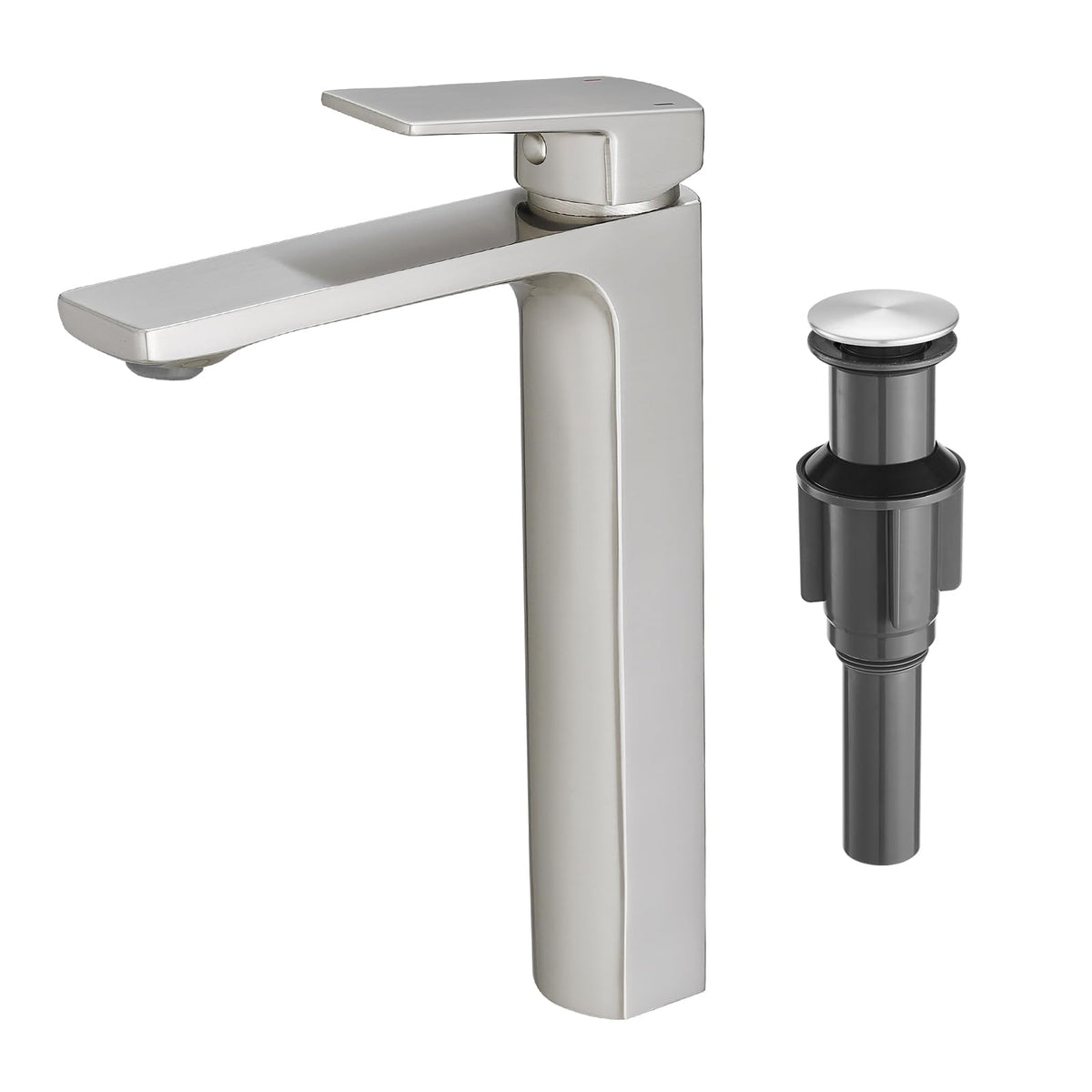 VOTON Chrome Bathroom Faucet Single Handle Bathroom Sink Faucet Lavatory Vanity Faucet with Pop Up Drain & Water Supply Lines