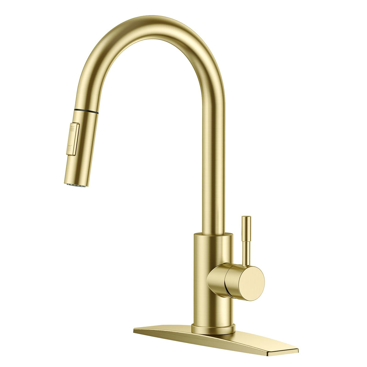 FORIOUS Kitchen Faucet with Pull Down Sprayer, Modern Brushed Nickel