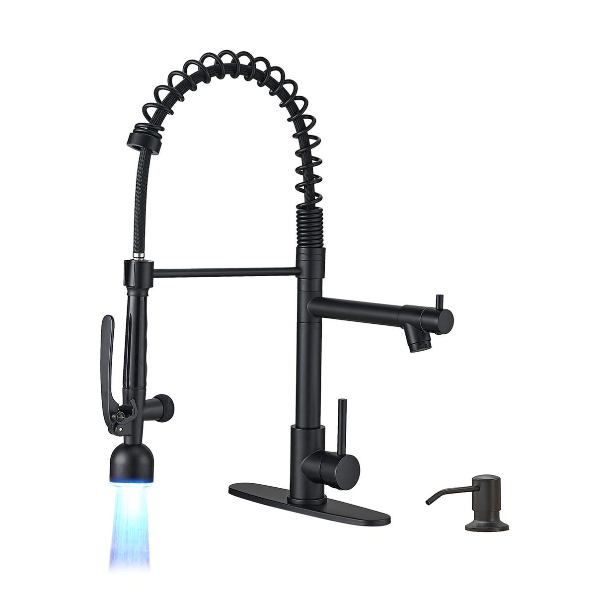 Fapully Black Kitchen Faucet,Commercial Pull Down Kitchen Sink Faucet