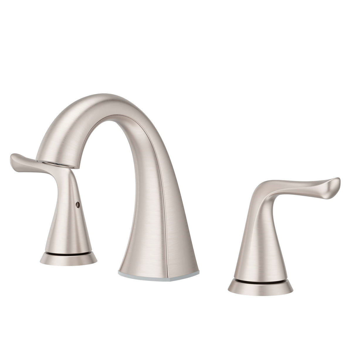 Pfister Willa 4 inch Centerset Bathroom Sink Faucet 2-Handle 3-Hole NSF Certified Spot Defense Brushed Nickel Vanity Faucet with Push & Seal Drain Installation LF048MALGS