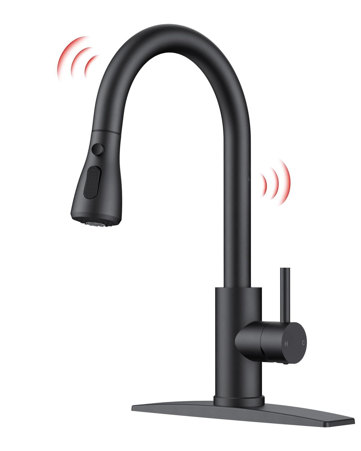 FORIOUS Kitchen Faucets Pull Down Sprayer, Stainless Steel, Brushed Nickel