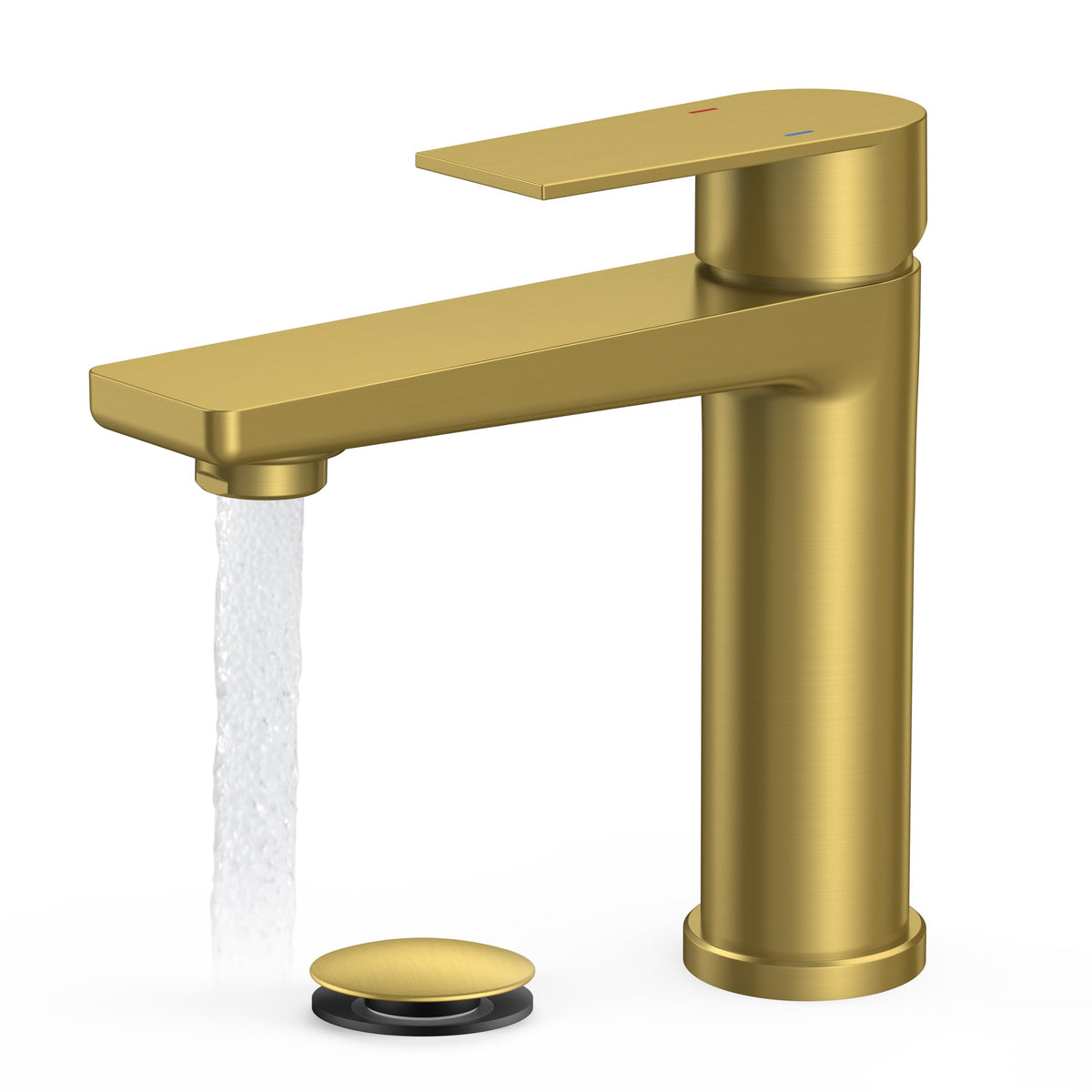 FORIOUS Single Hole Bathroom Faucet Black Matte, Commercial Faucet