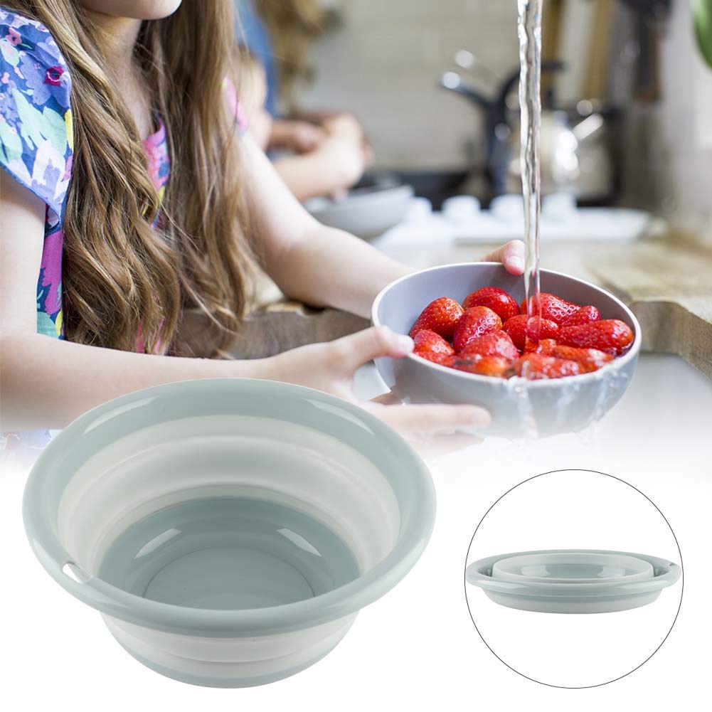 Outdoor Camping Travel Folding Wash Basin Kitchen Plastic Collapsible Dish Tub Unbreakable and Space Saving(2#)