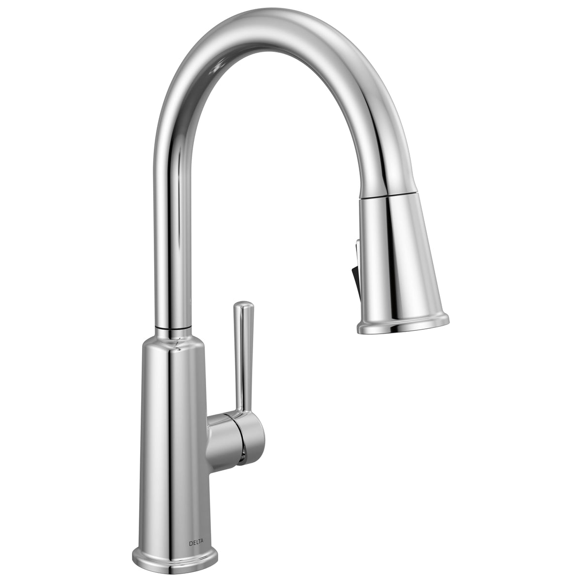 Delta Finnridge Brushed Gold Kitchen Faucet with Pull Down Sprayer, High Pressure ProClean Spray Modern Single Hole Kitchen Sink Faucet, Champagne Bronze 19730LF-CZ